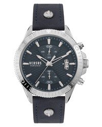 Versus Versace Griffith Leather Chronograph Watch