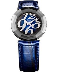 Jowissa J1164l Safira 24 Navy Blue Patent Leather Watch