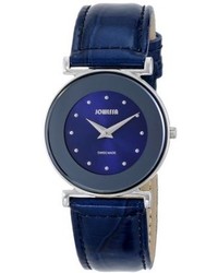 Jowissa J3005m Elegance 30 Mm Deep Blue Dial Leather Watch