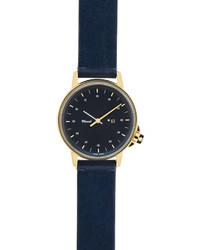 Miansai M12 Watch With Leather Strap Navygold