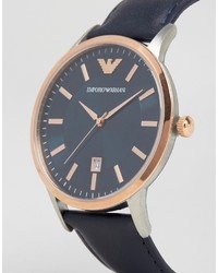 Emporio Armani Navy Leather Watch Ar2506
