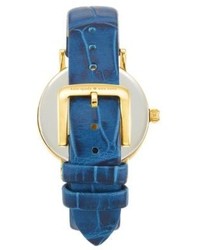 Kate Spade New York Ladies Metro Watch With Embossed Leather Strap