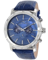 Porsamo Bleu Nyc Croc Embossed Leather Swiss Quartz Watch