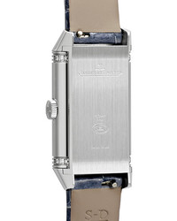 Jaeger-LeCoultre Reverso One Duetto Moon 20mm Stainless Alligator And Diamond Watch