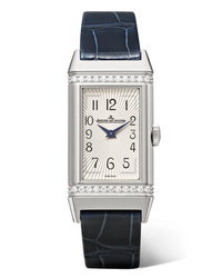 Jaeger-LeCoultre Reverso One Medium 20mm Stainless Diamond And Alligator Watch