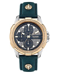 Versus Versace Sixth Arrondisset Multifuntion Leather Watch
