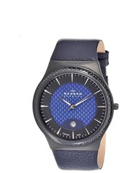 Skagen Classic Blue Leather Quartz Watch