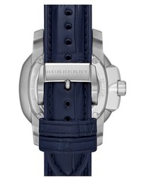 Burberry The Britain Automatic Alligator Strap Watch 43mm