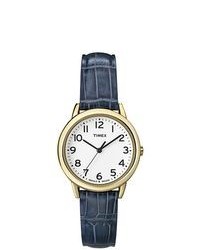 Timex Croc Embossed Leather Strap Watch