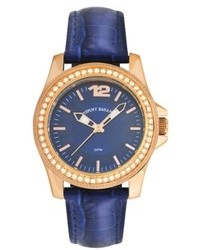 Tommy Bahama Swiss Blue Leather Strap Watch 35mm Tb2129