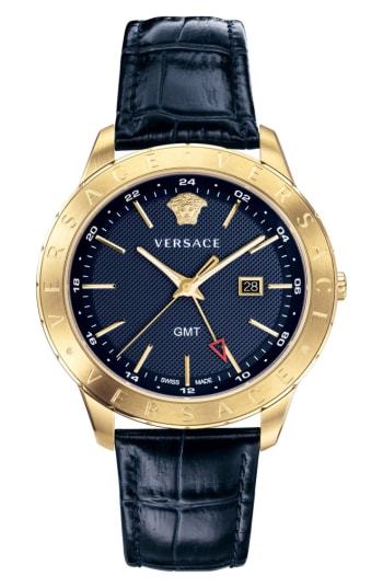 Intense Follow us refresh Versace Univers Leather Strap Watch, $1,095 | Nordstrom | Lookastic