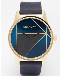 Unknown Gold Urban Leather Strap Watch