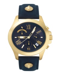 Versus Versace Versus By Versace Lion Chronograph Leather Watch