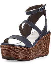 Coclico Rye Braided Wedge Sandal Prussian Blue