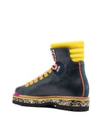 Etro Two Tone Leather Ankle Boots
