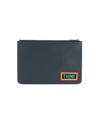 Fendi Leather Pouch With Logo