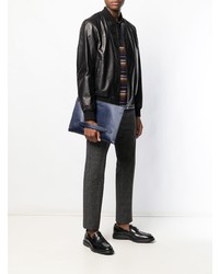 Salvatore Ferragamo Textured Leather Clutch Bag