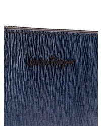 Salvatore Ferragamo Textured Leather Clutch Bag