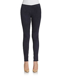 Theory Piall Stretch Suede Leggings