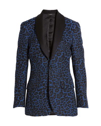 R13 Metallic Leopard Shawl Collar Jacket