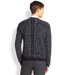 Fendi Croc Print Mohair Sweater
