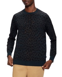 Ted Baker London Hulme Leopard Crewneck Sweater