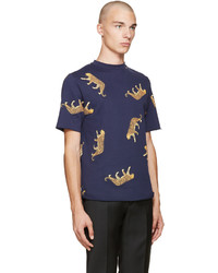 Paul Smith Ps By Navy Leopard T Shirt