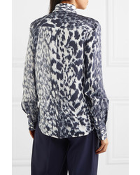 Victoria Beckham Leopard Print Twill Shirt