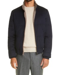 Thom Sweeney Down Fill Cashmere Bomber Jacket