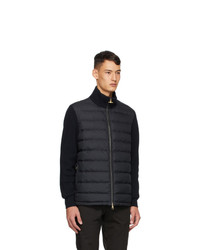 Dunhill Navy Down Knitted Jacket