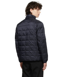 TAION Navy High Neck Quilted Down Jacket