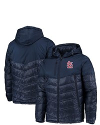 G-III SPORTS BY CARL BANKS Navy St Louis Cardinals Storm Hoodie Full Zip Puffer Jacket At Nordstrom