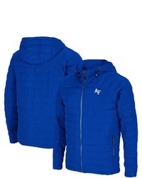 Colosseum Royal Air Force Falcons Suit It Up Raglan Puffer Hoodie Full Zip Jacket At Nordstrom