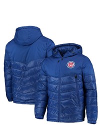G-III SPORTS BY CARL BANKS Royal Chicago Cubs Storm Hoodie Full Zip Puffer Jacket At Nordstrom