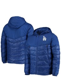 G-III SPORTS BY CARL BANKS Royal Los Angeles Dodgers Storm Hoodie Full Zip Puffer Jacket At Nordstrom