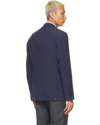 Brunello Cucinelli Blue Linen Suit Jacket