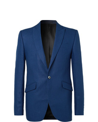 Favourbrook Navy Slim Fit Linen Suit Jacket