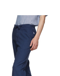Onia Blue Linen Collin Trousers