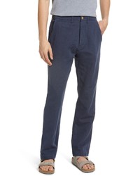 WYTHE Cotton Linen Chino Pants In Deep Navy At Nordstrom