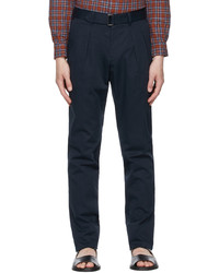 Ring Jacket Navy Cotton Linen Trousers