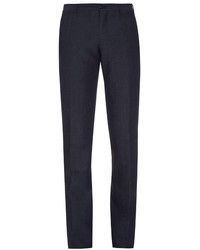 Giorgio Armani Slim Fit Wool And Linen Blend Trousers