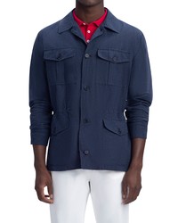 Bugatchi Unconstructed Cotton Linen Jacket In Navy At Nordstrom
