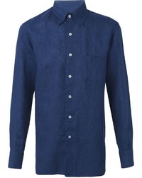 Canali Pocketed Button Down Shirt