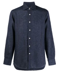 Barba Cutaway Collar Long Sleeved Shirt