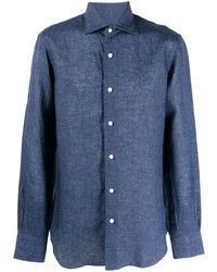 Barba Cutaway Collar Long Sleeved Shirt