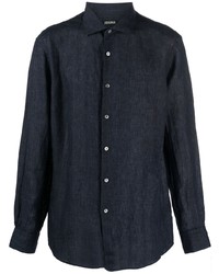 Zegna Long Sleeve Linen Shirt