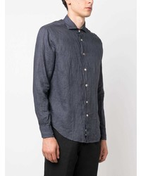 Eleventy Mlange Long Sleeve Linen Shirt
