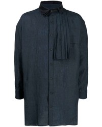 Yohji Yamamoto Pleated Detail Cotton Shirt
