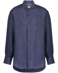 Brunello Cucinelli Spread Collar Long Sleeved Shirt