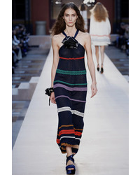 Sonia Rykiel Knit Maxi Dress With Cotton And Linen